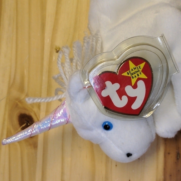 TY MYSTIC Beanie Baby Mystic the Unicorn Iridescent Horn Collectibles BD 5-21-94 - Picture 5 of 13